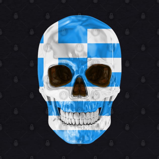 Greece Flag Skull - Gift for Greek With Roots From Greece by Country Flags